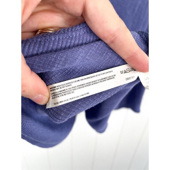 Free People Dani Periwinkle Blue Ribbed Tank Top S - Picture 11 of 12